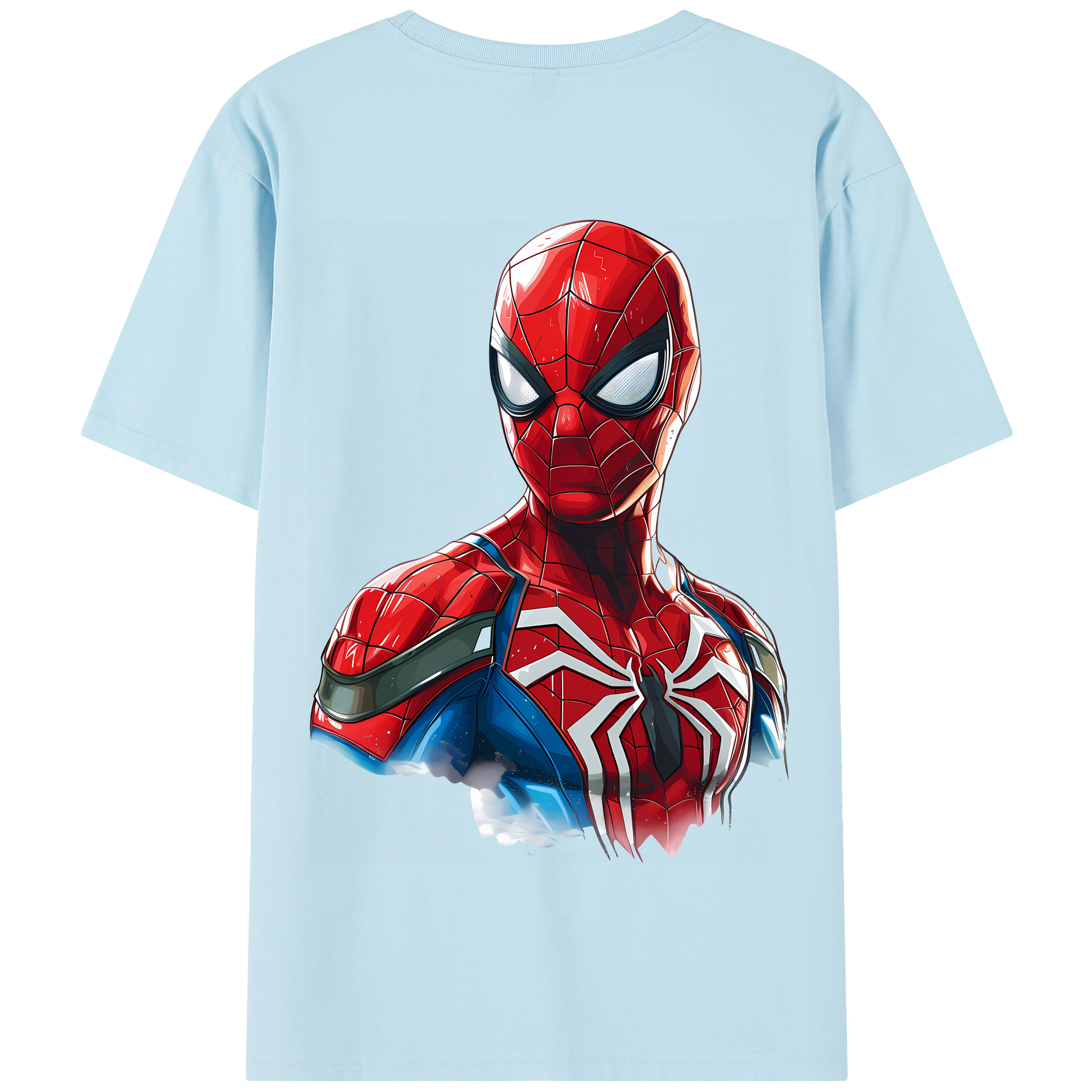 （画像用） Spider Man スパイダーマン 綿100％半袖Tシャツ（背面プリント）